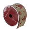 Northlight Red and Beige Christmas Tree Wired Craft Ribbon 2.5" x 10 Yards